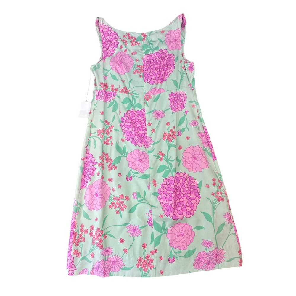 Lilly Pulitzer Floral V Neck Sleeveless Dress Size‎ 8 Green Pink NWT - Picture 2 of 9